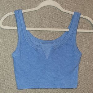 Womens Size Small Blue Crop Tank Top